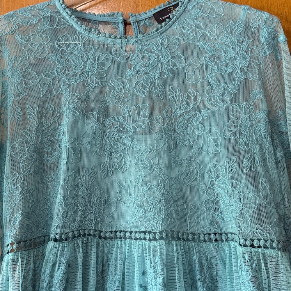 SUZANNE BETRO sheer Lace Long Sleeve Dress - Picture 3 of 9